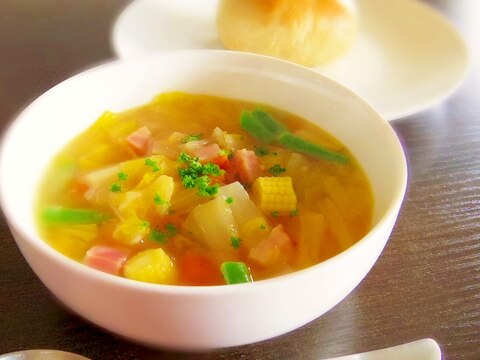 カラダぽかぽか★白菜のジンジャーコンソメスープ